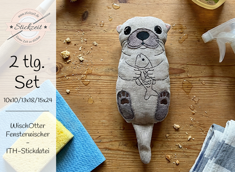 WischOtter Fensterwischer - ITH-Stickdatei